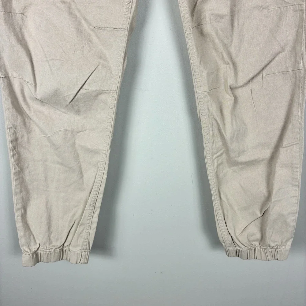 Tan Men's Jogger Pants Elastic Waist Athletic Sweats Casual School Sporty XL
